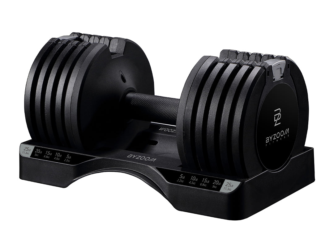 Five Weight Adjustable Dumbbell (Buy 2 for a Pair) (25LB, 11.3KG) - Black